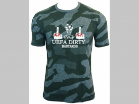Fuck UEFA Dirty Bastards  nočný maskáč-Nightcamo SPLINTER, pánske tričko 100%bavlna